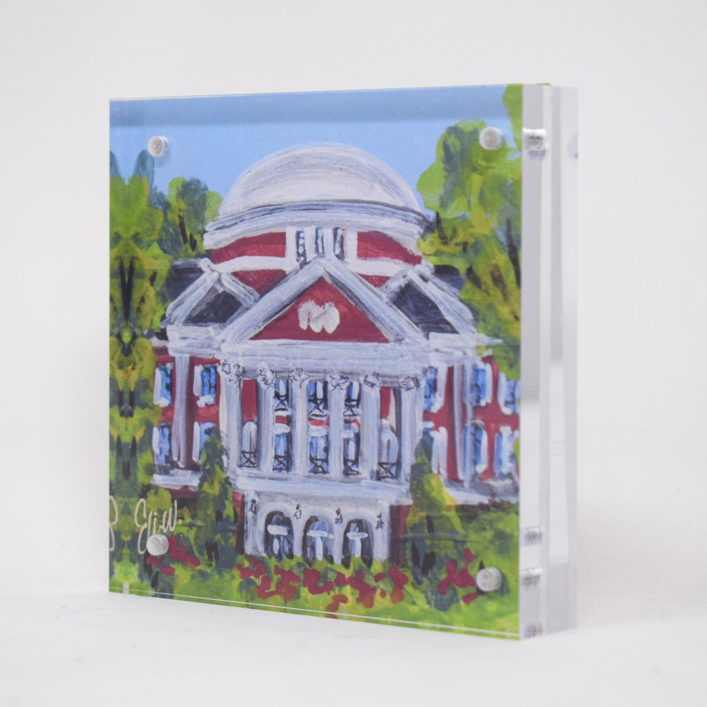 Meredith College Landmark Acrylic Block - 4x4