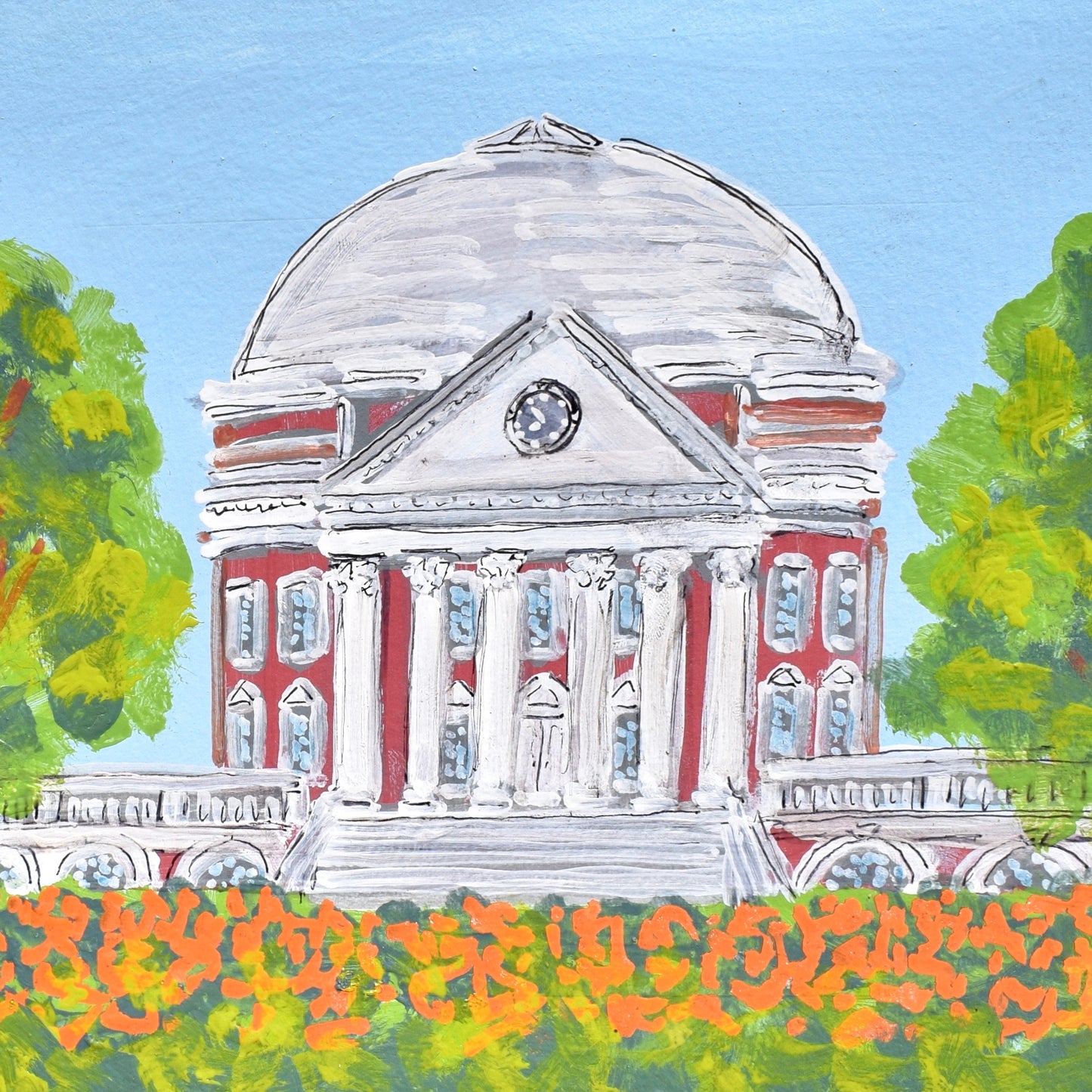 UVA Landmark Acrylic Ornament