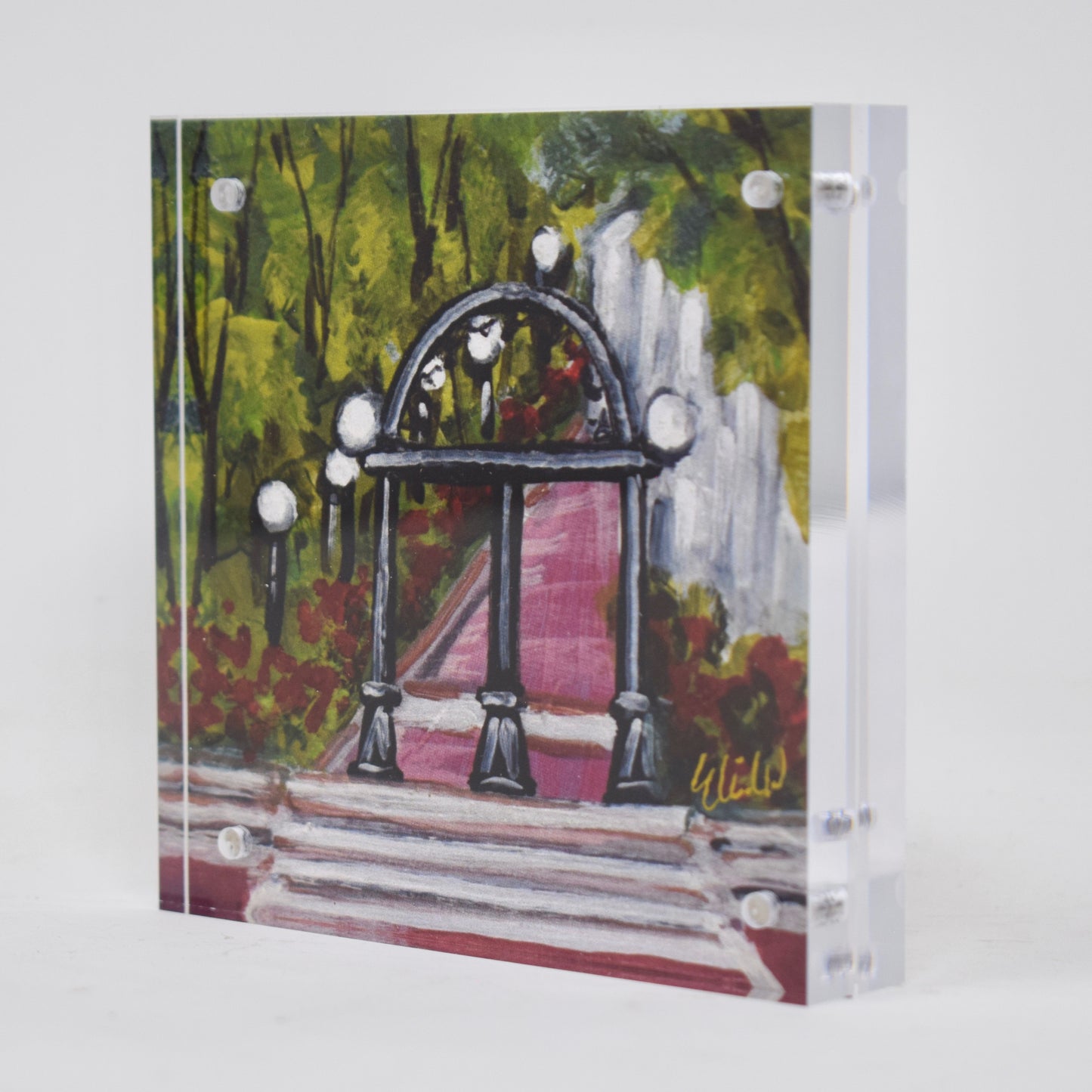 UGA Landmark Acrylic Block - 4x4