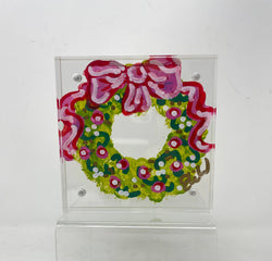 Christmas Acrylics/Painted Holiday Wreath