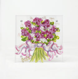 Flower Bouquet Acrylic Block