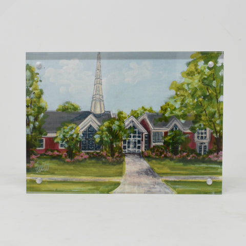 Hayes Barton Methodist Church Landmark Acrylic Block - 5x7