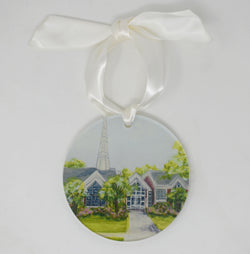 Hayes Barton United Methodist Church Landmark Acrylic Disc Ornament