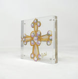Love Cross Acrylic Block