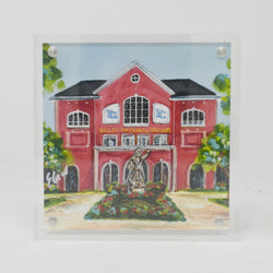 Presbyterian College Bailey Memorial Landmark Acrylic Block - 4x4