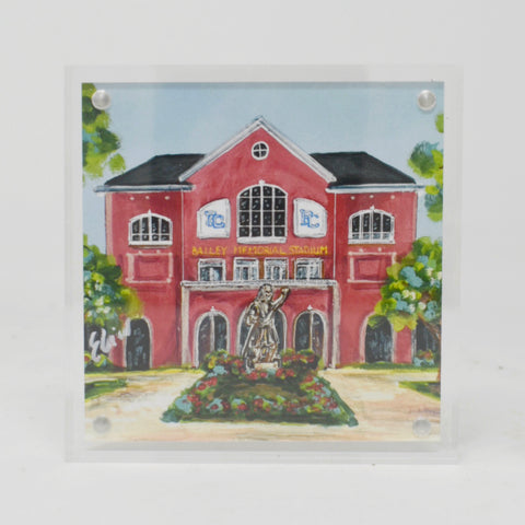 Presbyterian College Bailey Memorial Landmark Acrylic Block - 4x4