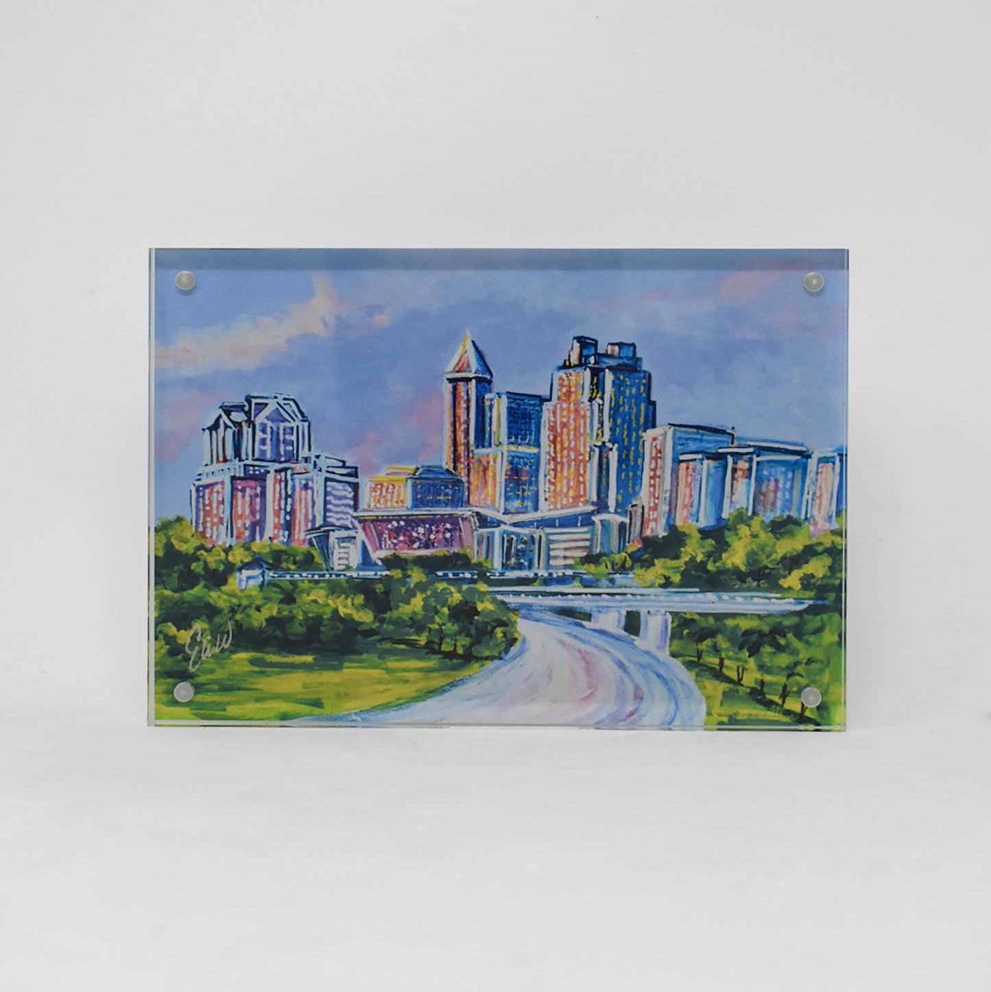 Raleigh Skyline Landmark Acrylic Block - 5x7