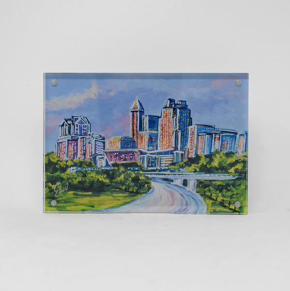 Raleigh Skyline Landmark Acrylic Block - 5x7