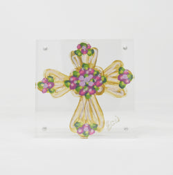 Spring Cross Acrylic Block