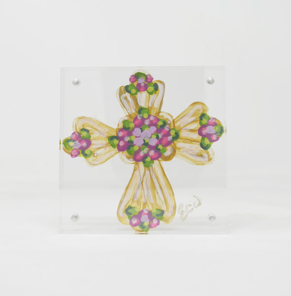 Spring Cross Acrylic Block