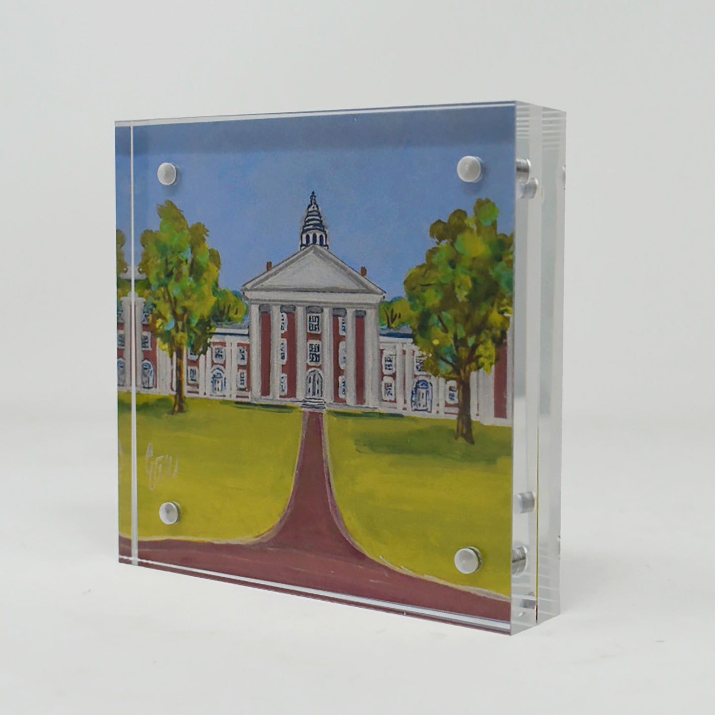 Washington and Lee Landmark Acrylic Block - 4x4