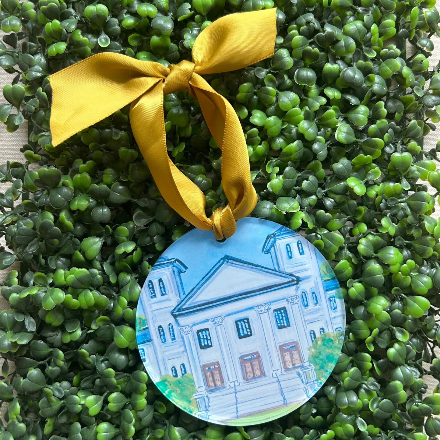 Wofford Landmark Acrylic Disc Ornament