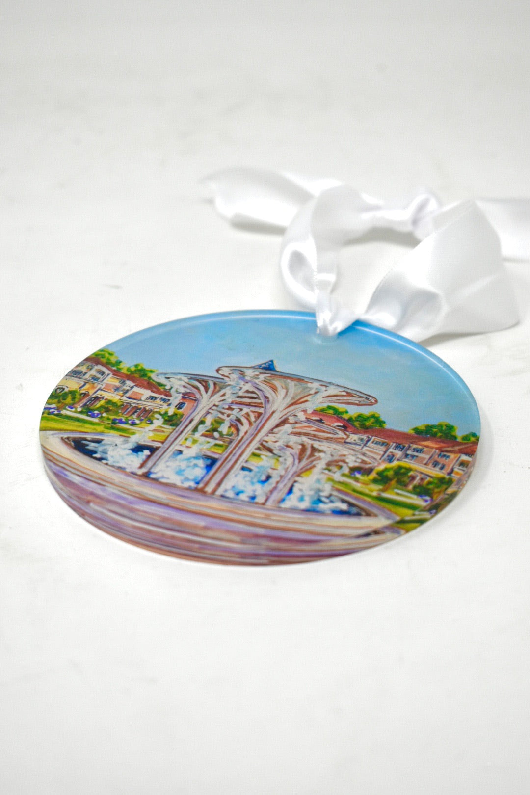 TCU Landmark Acrylic Disc Ornament