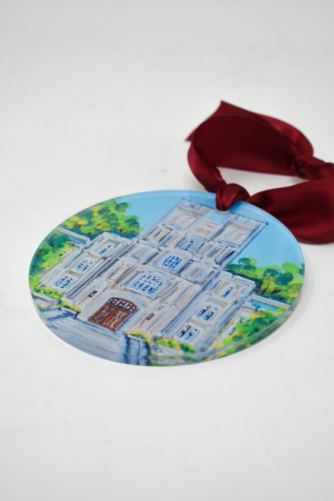 Virginia Tech Landmark Acrylic Disc Ornament