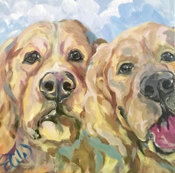 Pet Portrait - 2 Goldens