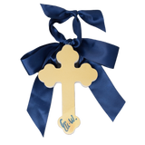 Blue Hallelujah Cross - 6"