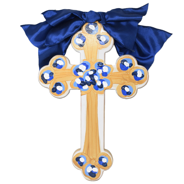 Blue Hallelujah Cross - 18"