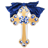 Blue Hallelujah Cross - 18"