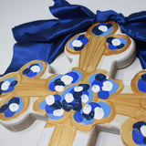 Blue Hallelujah Cross - 18"