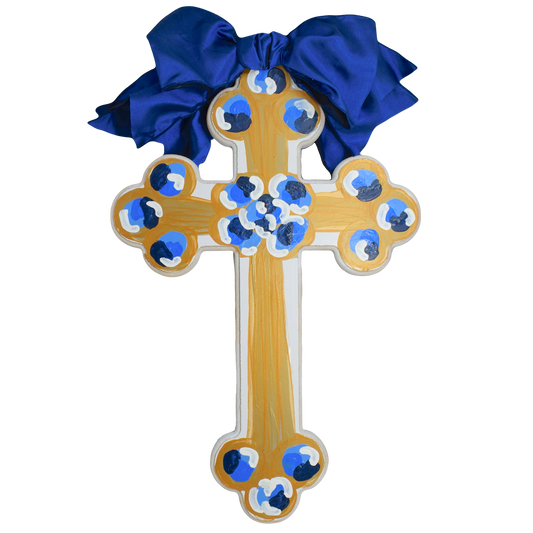 Blue Hallelujah Cross - 24"