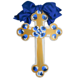 Blue Hallelujah Cross - 24"